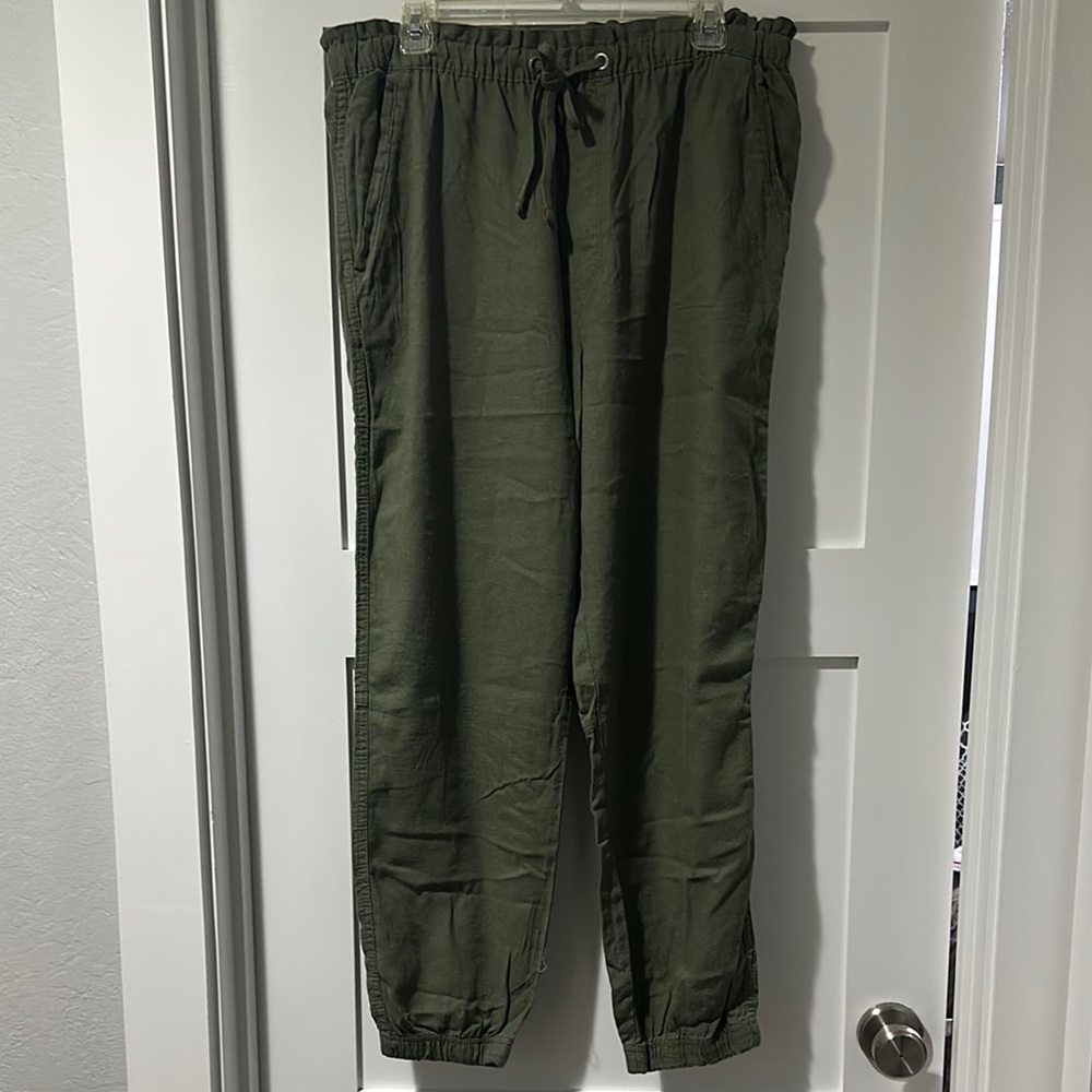 Sanctuary linen Dark Green Jogger Pants - Picture 2 of 6
